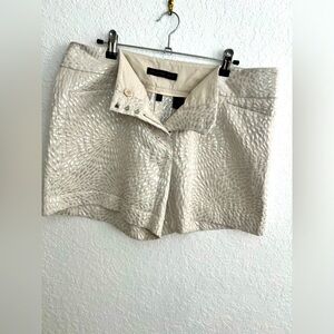 Size 14 off white and silver dressy shorts